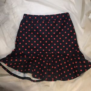NWT Nasty Gal Red Black Polka Dot Skirt pin up girl swing skirt